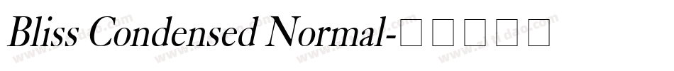 Bliss Condensed Normal字体转换
